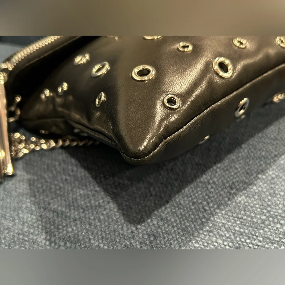 Henri Bendel's black/ silver grommet purse NWOT - Picture 10 of 10